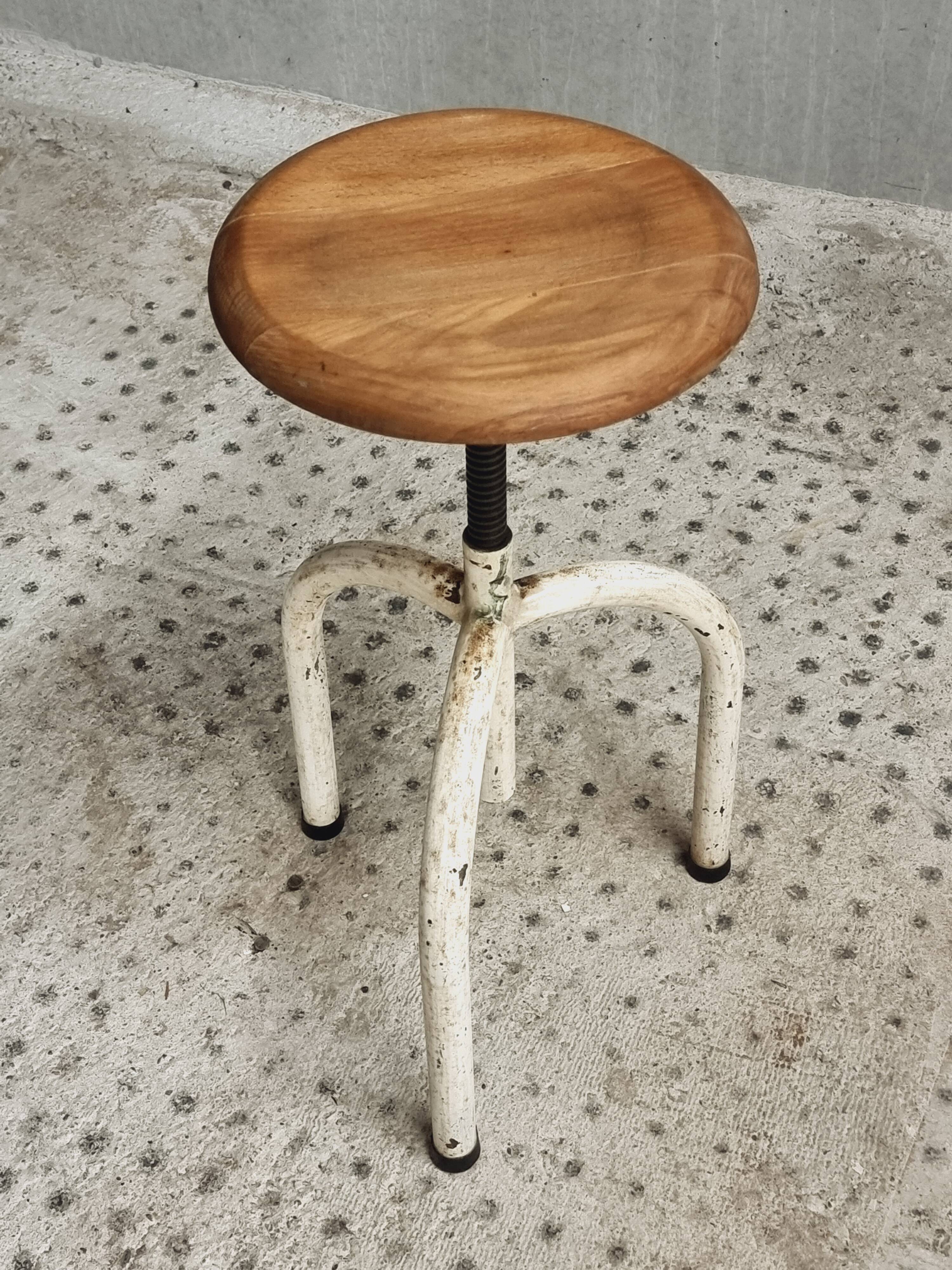 Vintage swivel stool laboratory stool studio stool