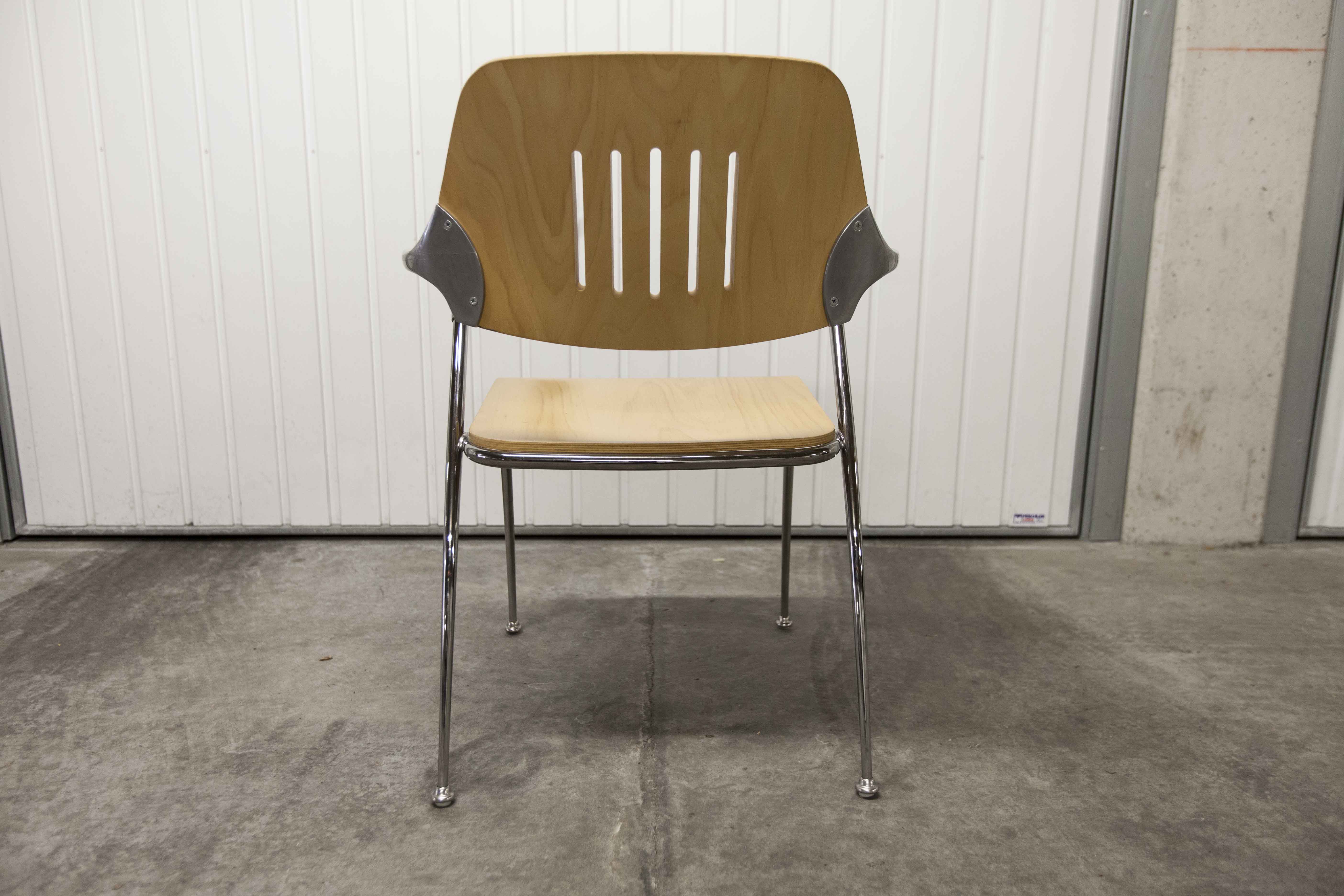 Lot of 6 "Golf" model chairs designed by Francesco Zaccone for the Brunner brand