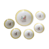 Ceranord vintage dessert cup and salad bowl - 6 pieces (5 - 1) - French Fi Semi Porcelaine