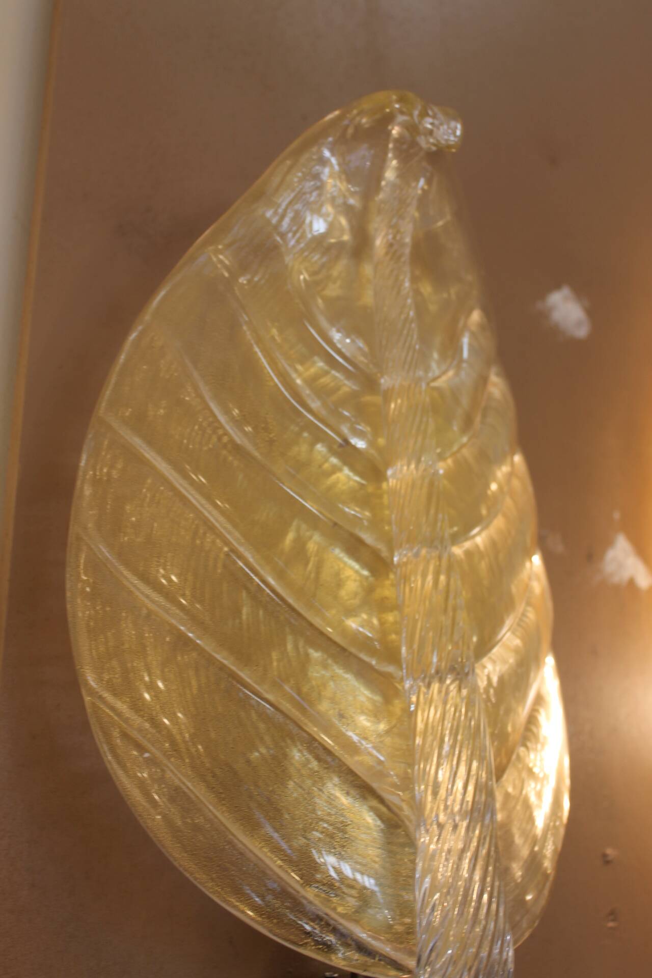 Pair of Murano glass wall lights, Toso