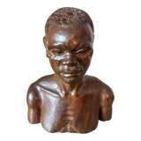 Ancien buste en bois africain
