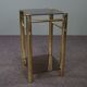 Hollywood Regency Golden Smoked Glass Side Table