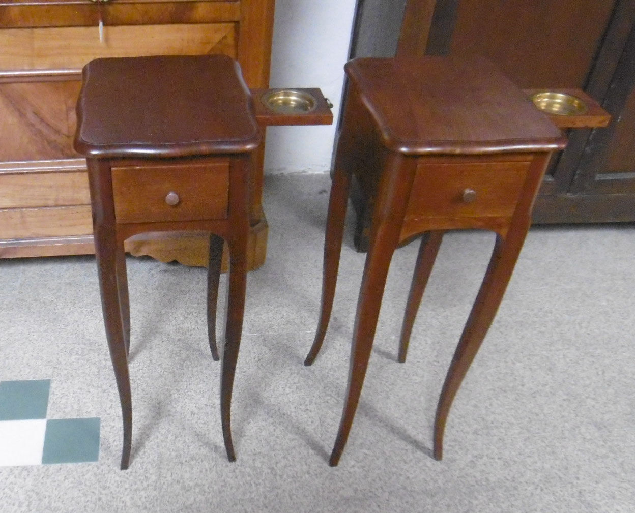 Pair of Louis XV style bedsides in cherry
