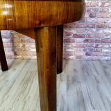 Round art deco table with extensions renovated fi 110, 160 cm unfolded. the 30s