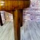 Round art deco table with extensions renovated fi 110, 160 cm unfolded. the 30s