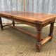 Farm table with cat bar in solid oak and 1 drawer.