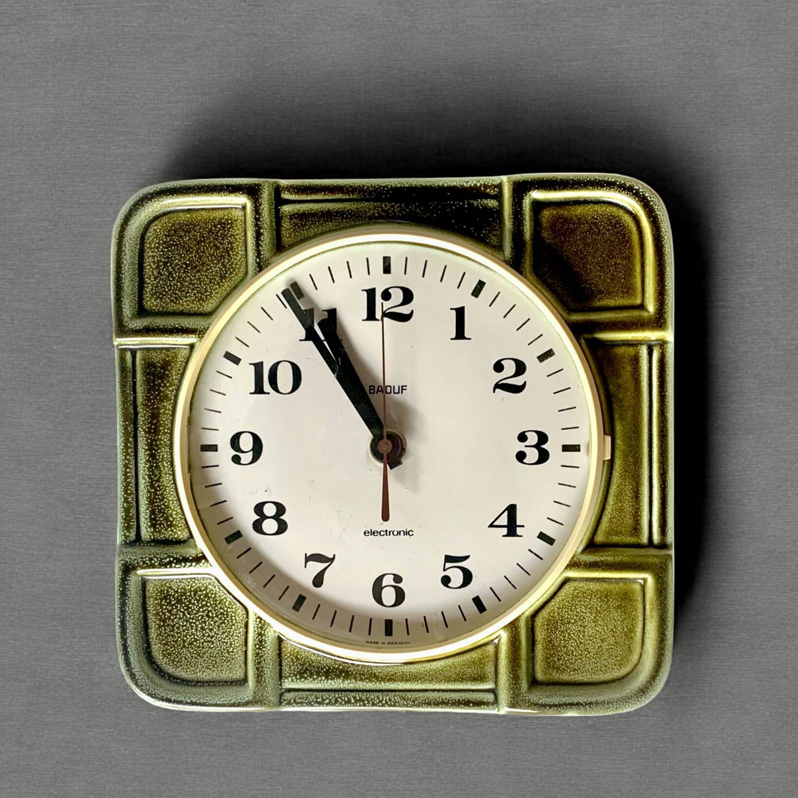 Antique Baduf ceramic wall clock - Made in Germany
