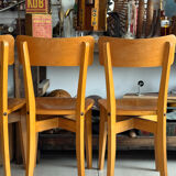 Set of 4 vintage Luterma bistro chairs in wood
