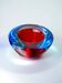 Red and blue Sommerso ashtray by Seguso, Murano glass, Italy, 1970