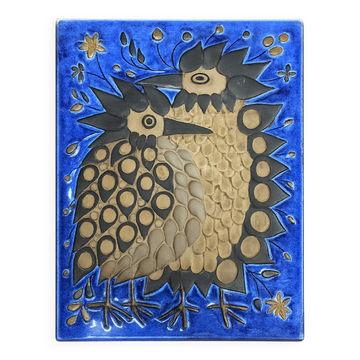 Beth Breyen “Crazy Birds” Stoneware Wall Relief – Royal Copenhagen / A