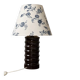 Sculptural ribbed ceramic table lamp Hungary 1970s