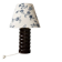 Sculptural ribbed ceramic table lamp Hungary 1970s