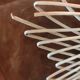 Vintage rattan sun mirror, 51 cm