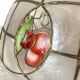 Suspension in mother-of-pearl and vintage brass, fruit decoration