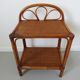 Pair of rattan and bamboo bedside tables 1970s