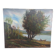 Oil on Canvas Signed F. Brison Tree and Boat by the Riverbank