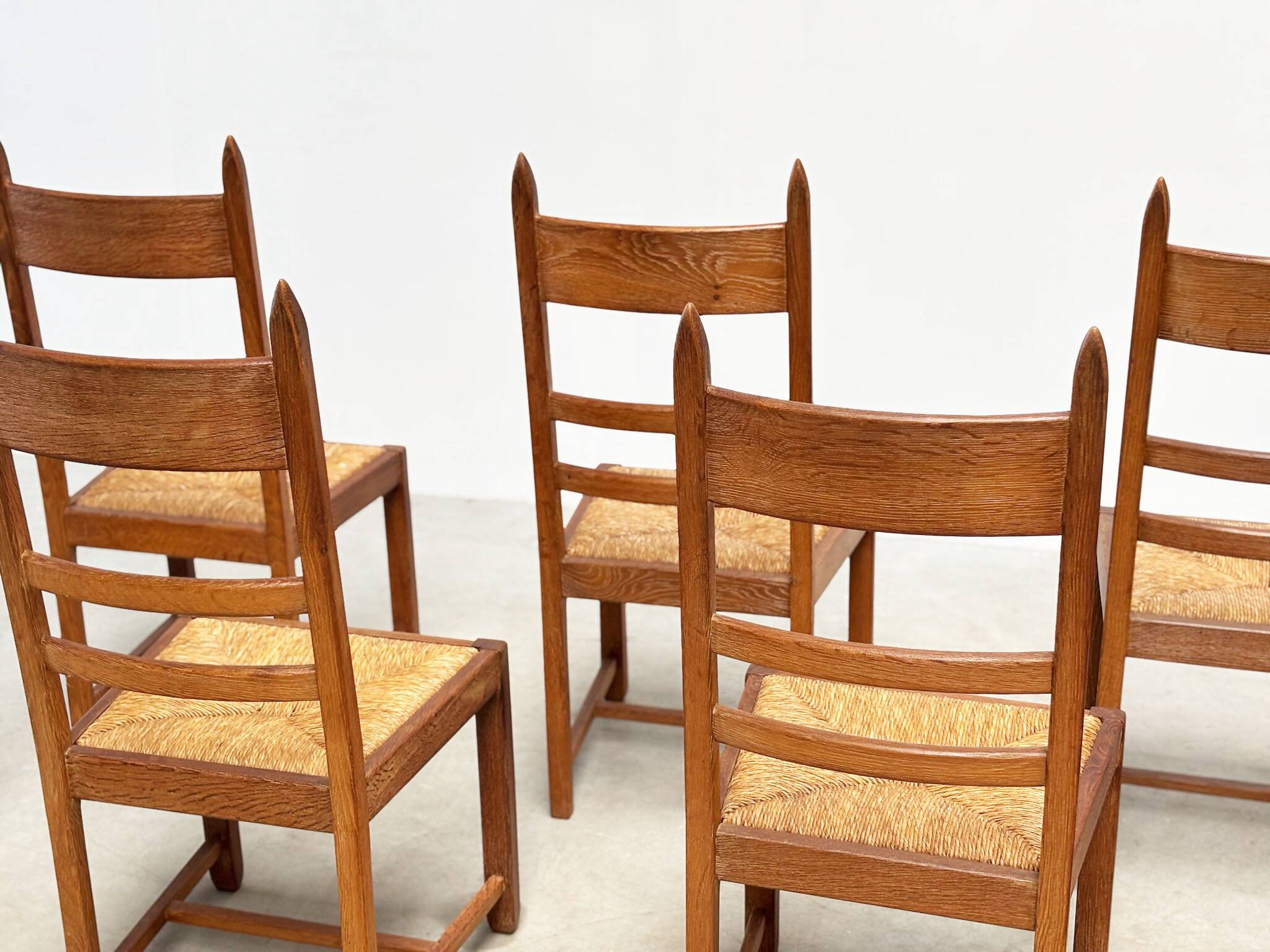 Set of eight French dining chairs