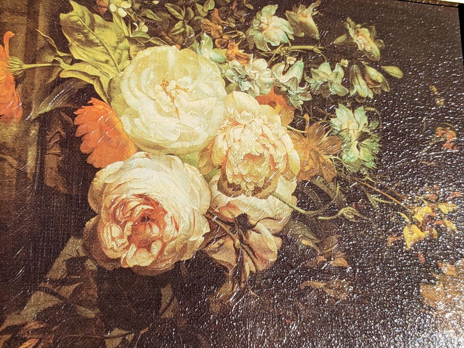 Painting of flowers by R. Ruysch