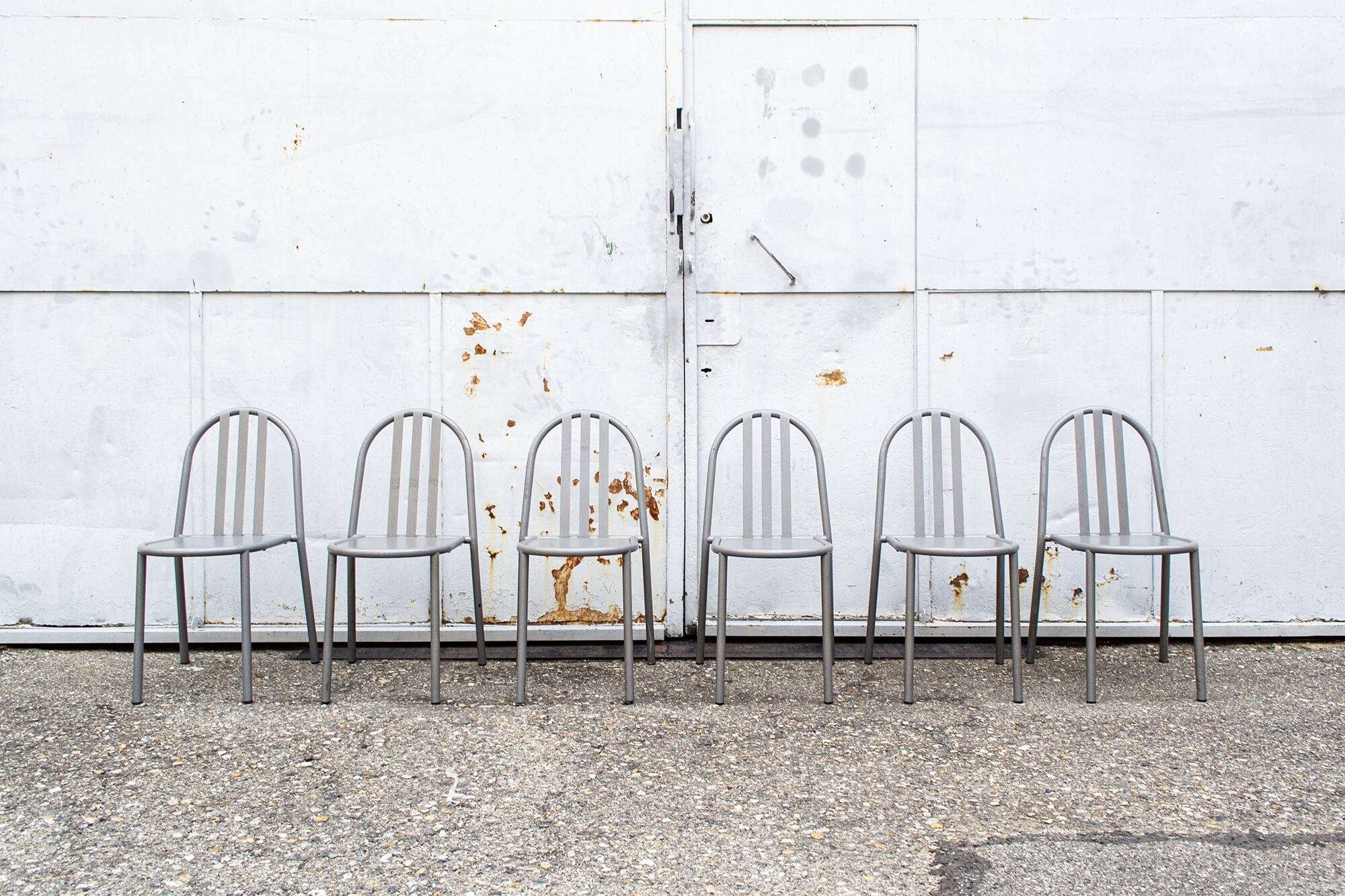 Chaises N. 222 par Robert Mallet-Stevens pour Pallucco Italia, 1982, Set de 6