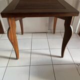 Square side table, exotic wood