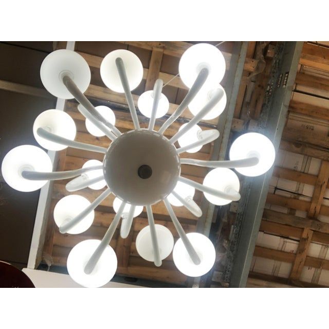 Pop white murano glass chandelier