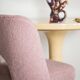 Mid-century pink boucle shell chair, Europe, 1960s