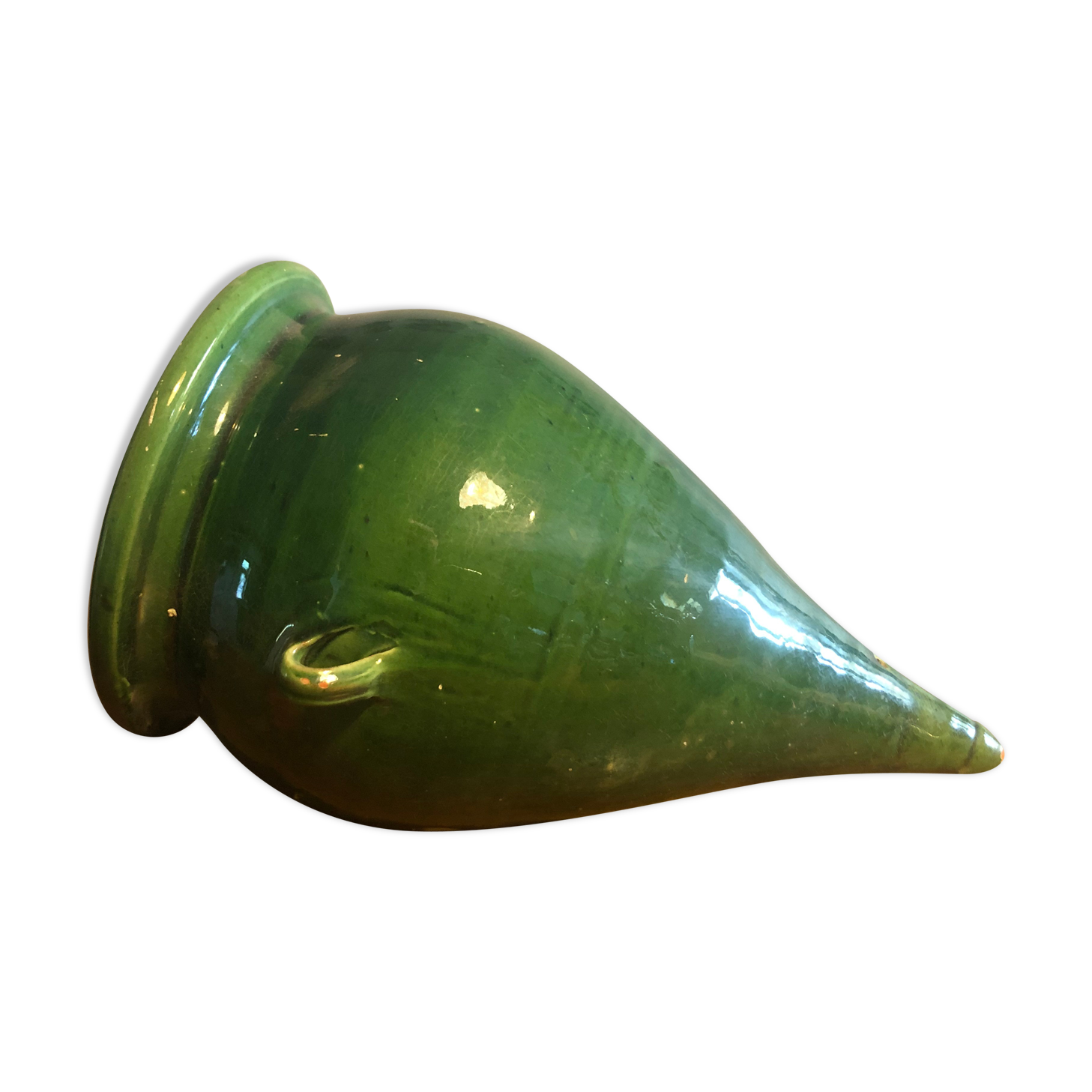 Glazed terracotta wall jar