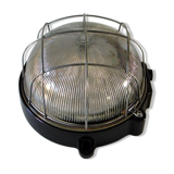 Ceiling lamp in Bakelite and glass.