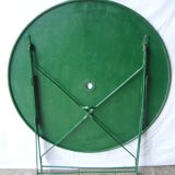 Old metal folding garden table