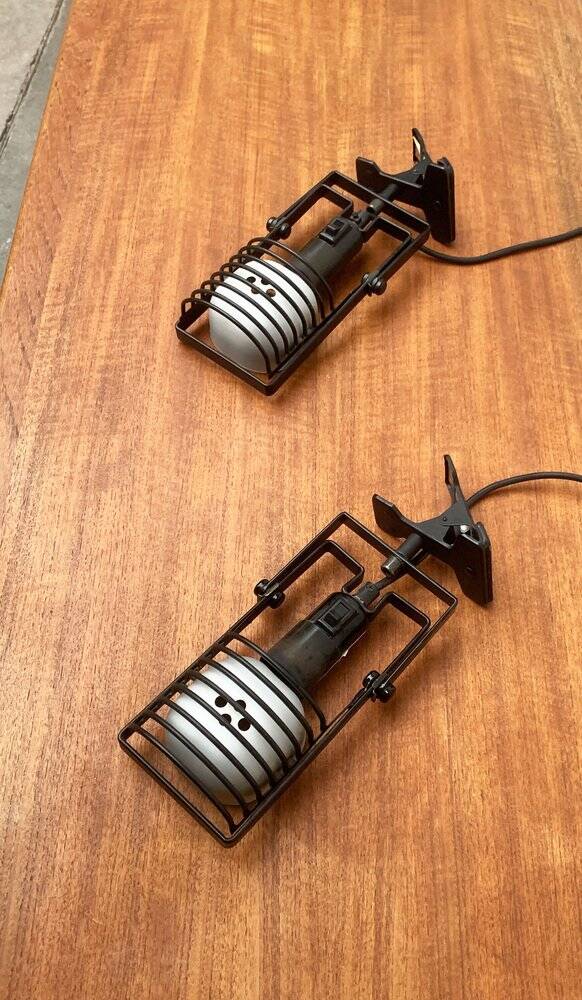 Lampes de table Vintage Italiennes Sintesi Pinza Clamp par Ernesto Gismondi pour Artemide, Ensemble de 2
