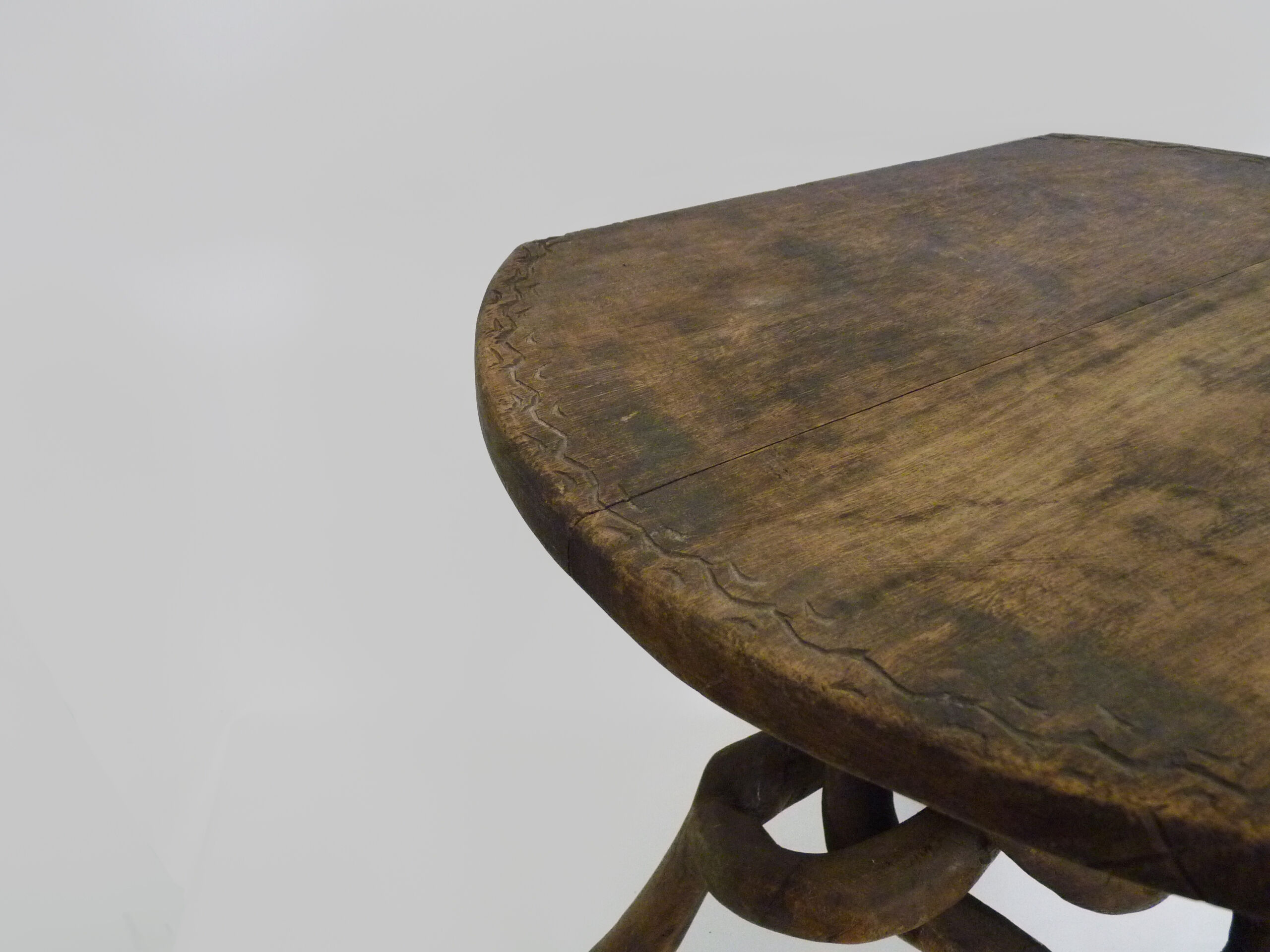 Coffee table, side table in Kola wood from the 1960s.