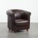 Club Armchair in Very Good Condition Made of Cowhide in English Style