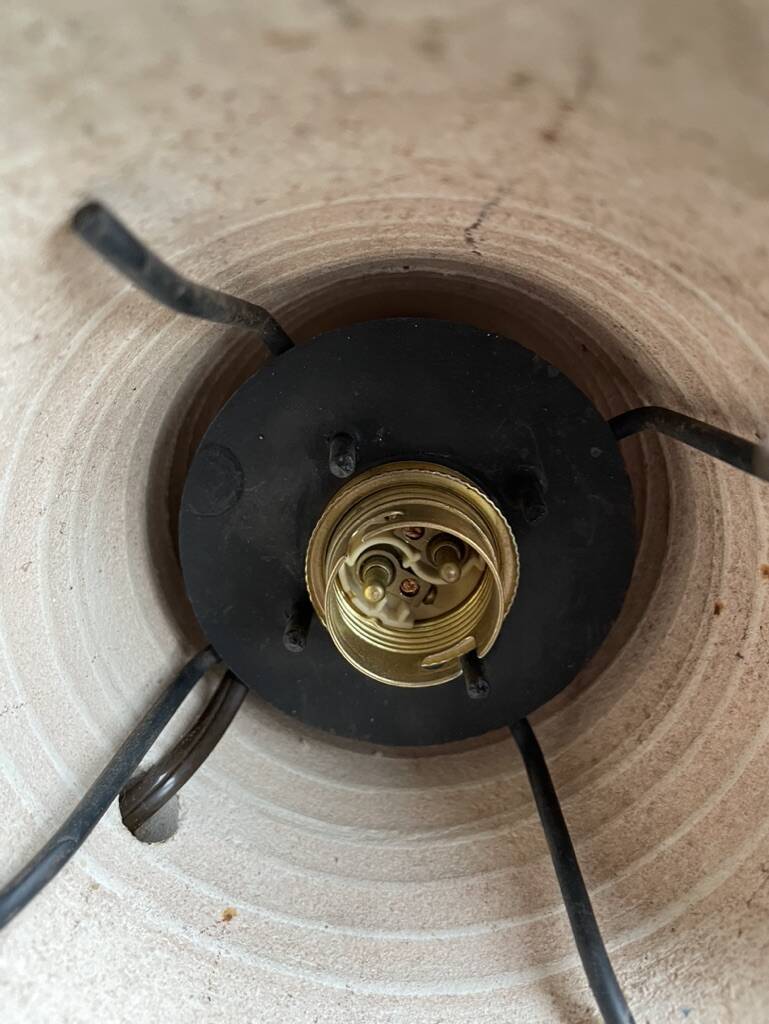 Accolay metal and ceramic lamp (1945-1989)