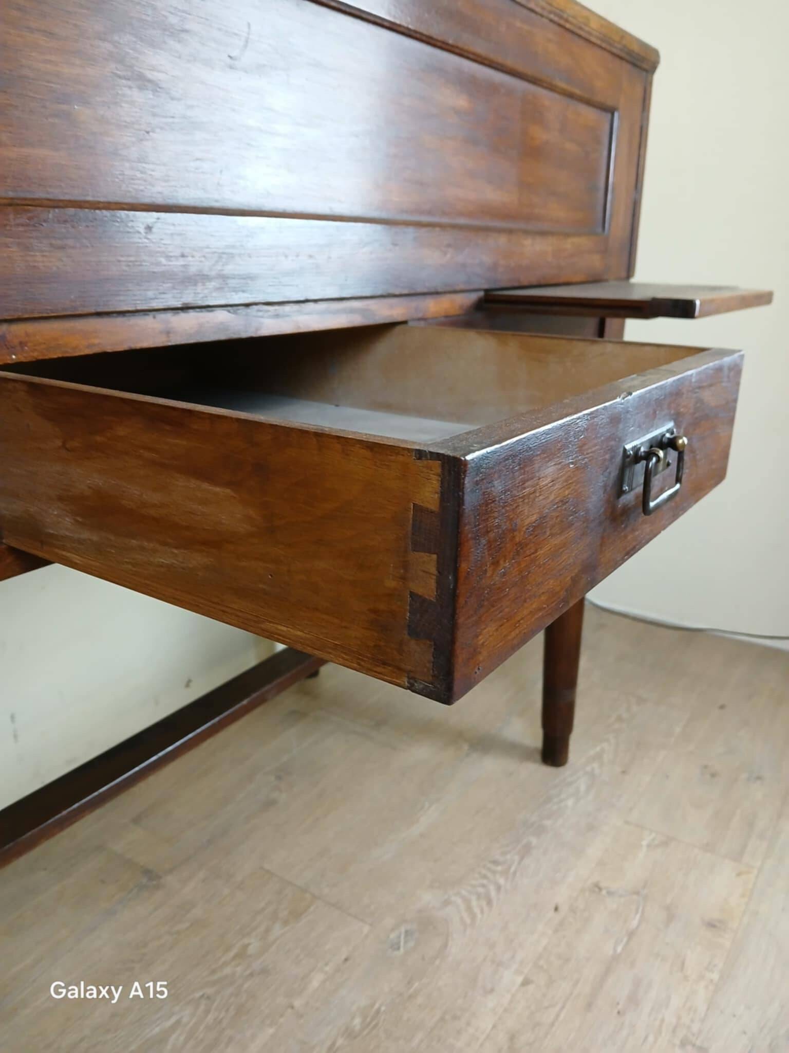 Very rare Napoleon III period system desk in solid oak circa 1850 stamped Stolzenberg