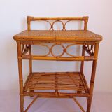 Pair of bamboo bedside tables
