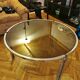 Mid-century round coffee table in silver chrome with a glass top — 1960s