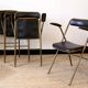 Lot de 4 chaises pliantes métal et skaï