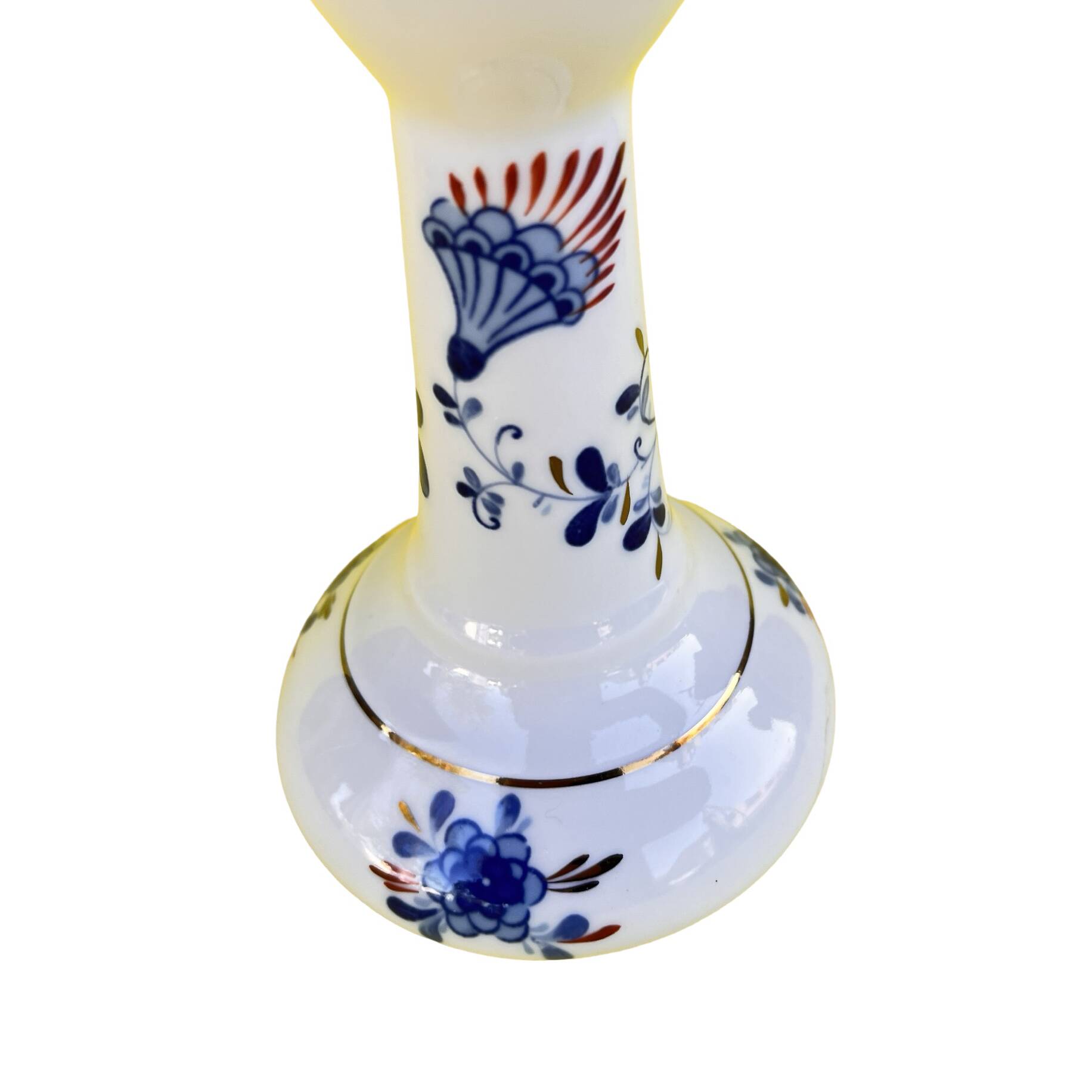 Porcelain cobalt candle holder Wallendorf 1762, Germany 1970s.