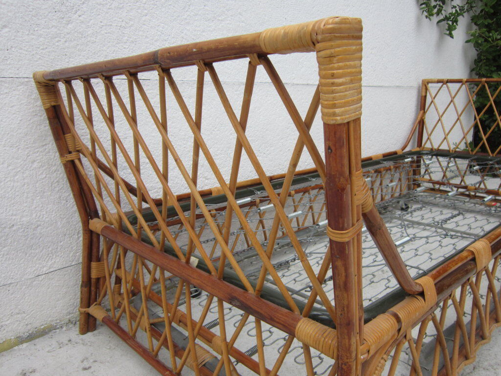 Bed with drawer rattan bed