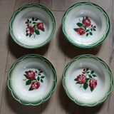 4 Digoin and Sarreguemines soup plates