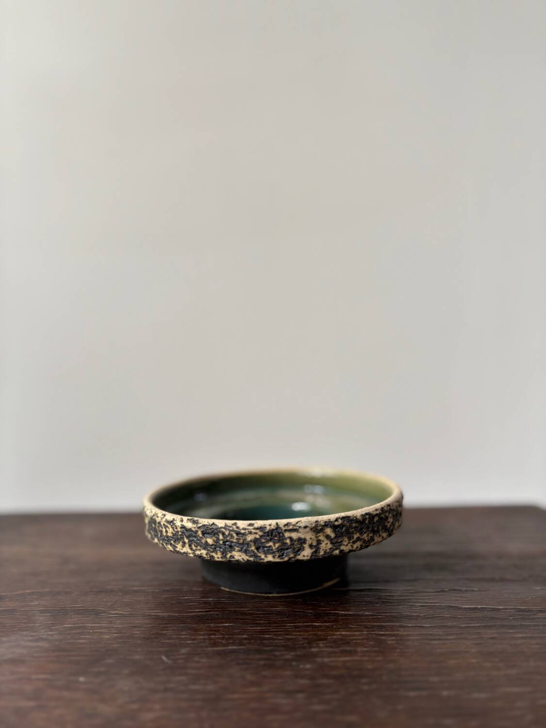 Pieter Groeneveldt vintage birch bark ceramic candle holder