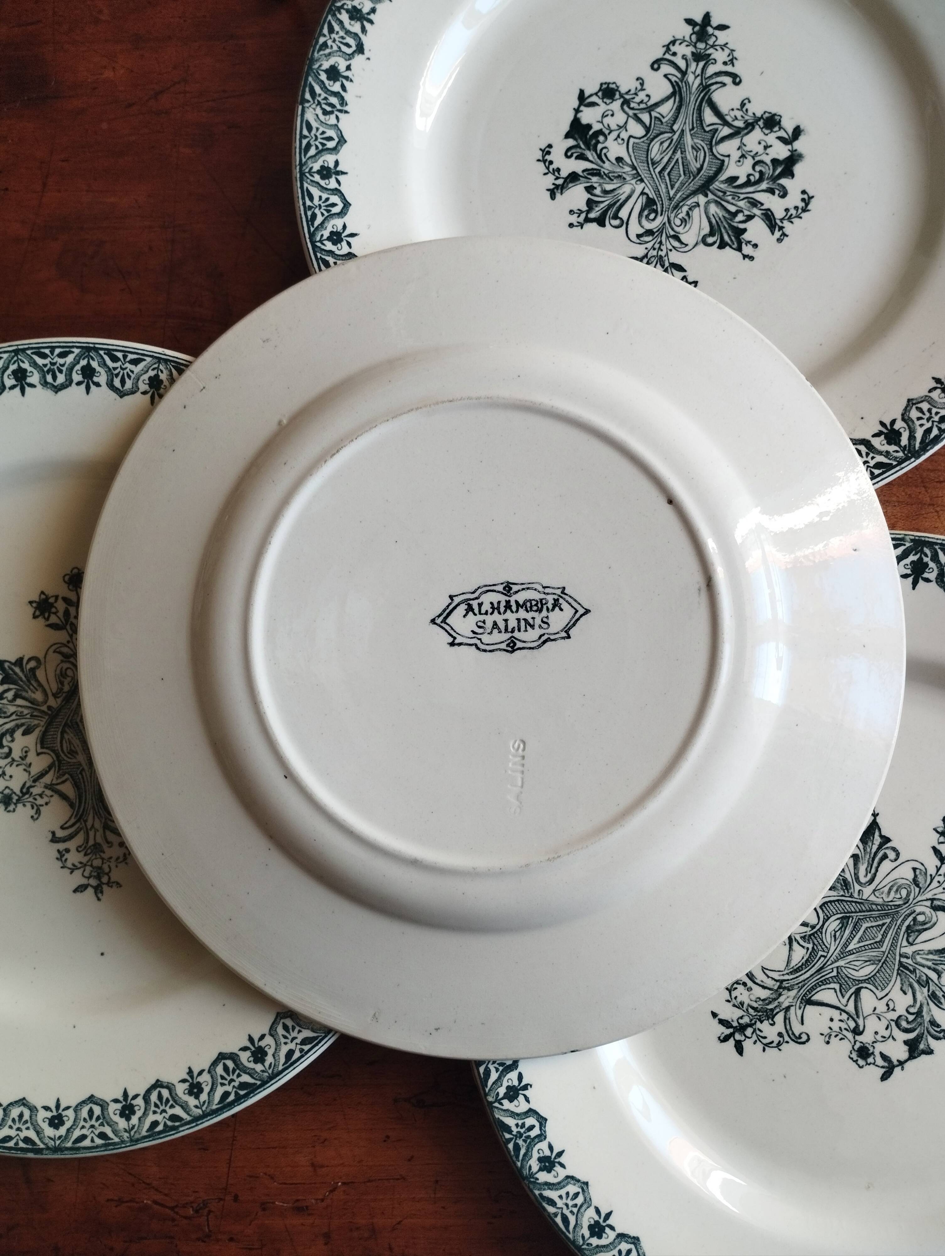 Salins « alhambra » assiettes plates et grands plats faïence terre de fer