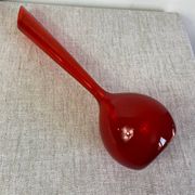 Red glass vase