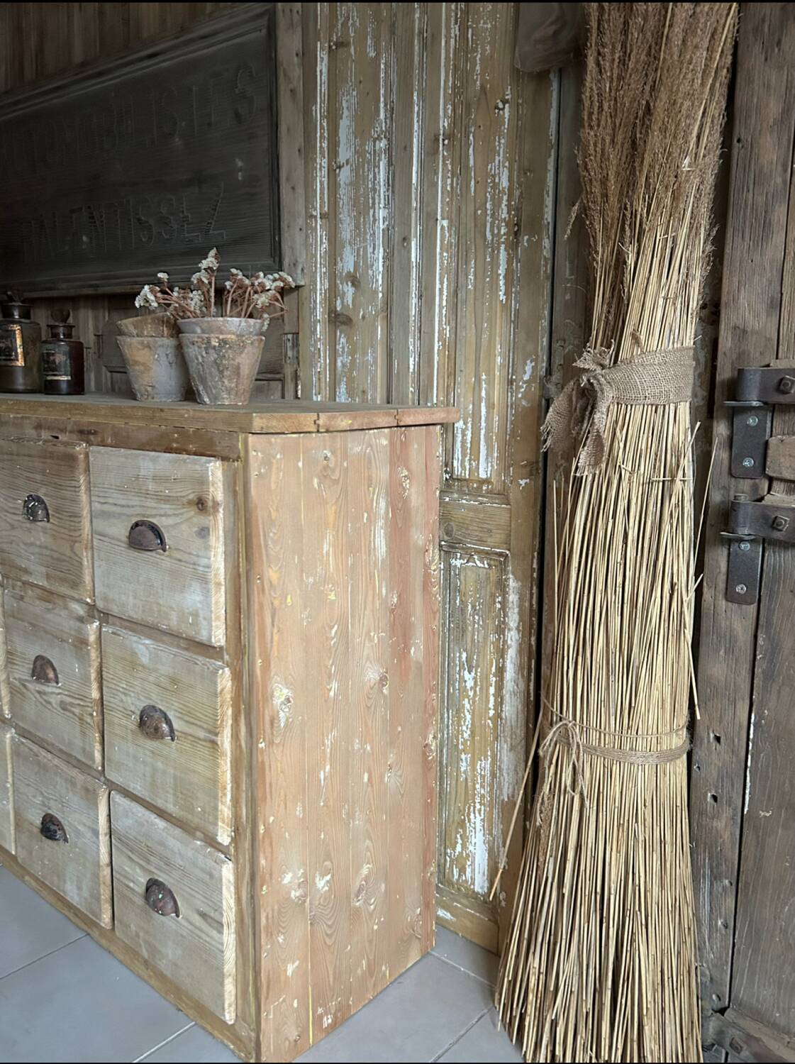 Antique workshop drawer unit from the early 20th century.