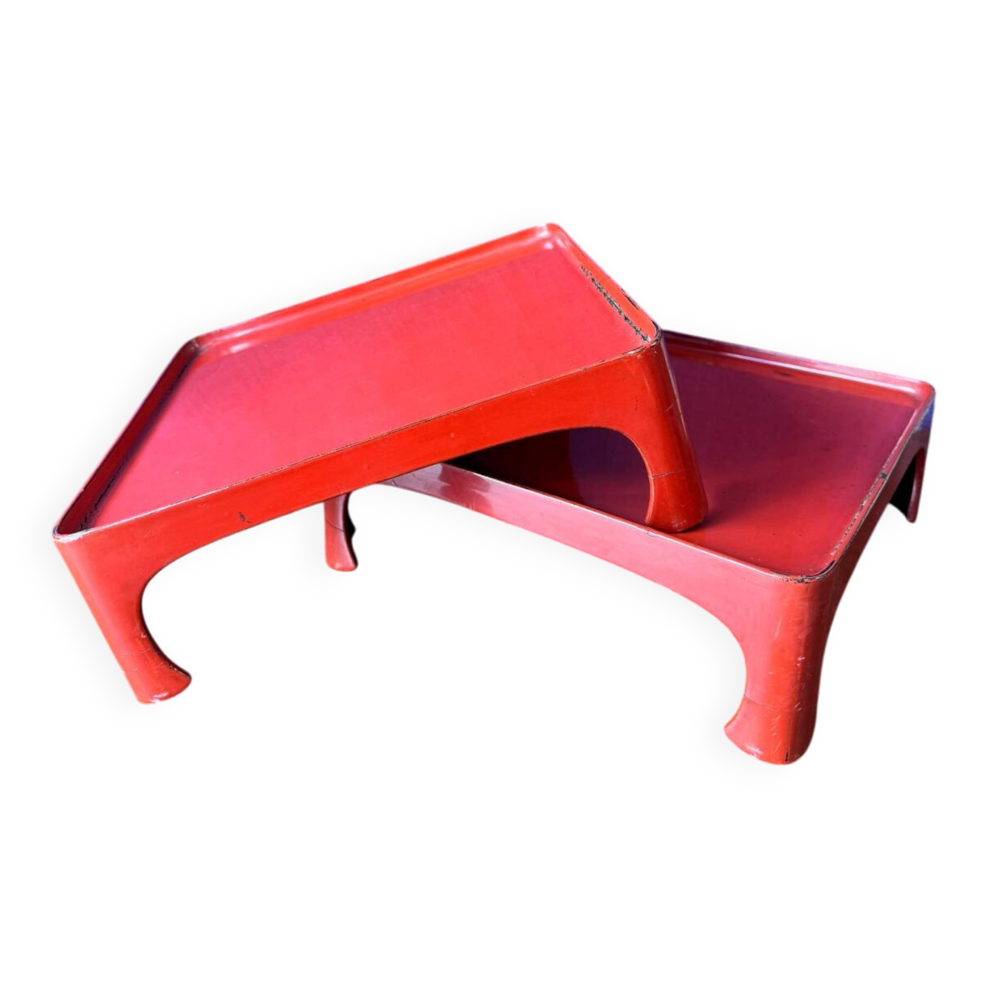 Pair of Japanese trays "Ozen" – Meiji period, circa 1890