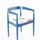 Vintage Flower Fabric & Blue Beech Armchair