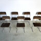 Vintage tubular chrome dining chairs, 1960s