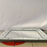 Rectangular Art Deco wall mirror inlaid and chiseled on wood
