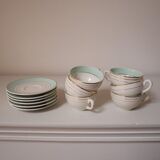 Set of 6 coffee cups with Lunéville saucers, Regency model