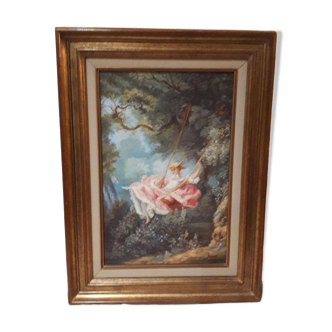 Painting reproduction of the canvas La Balançoire by Fragonard